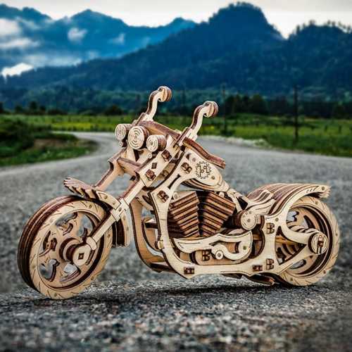 3D dřevěná stavebnice –⁠ Motorka Cruiser
