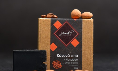 Kávová zrna v čokoládě