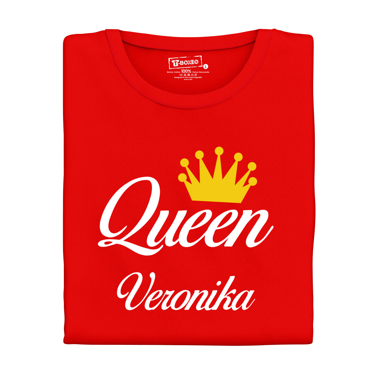 Trička pro páry “King, Queen” se jmény