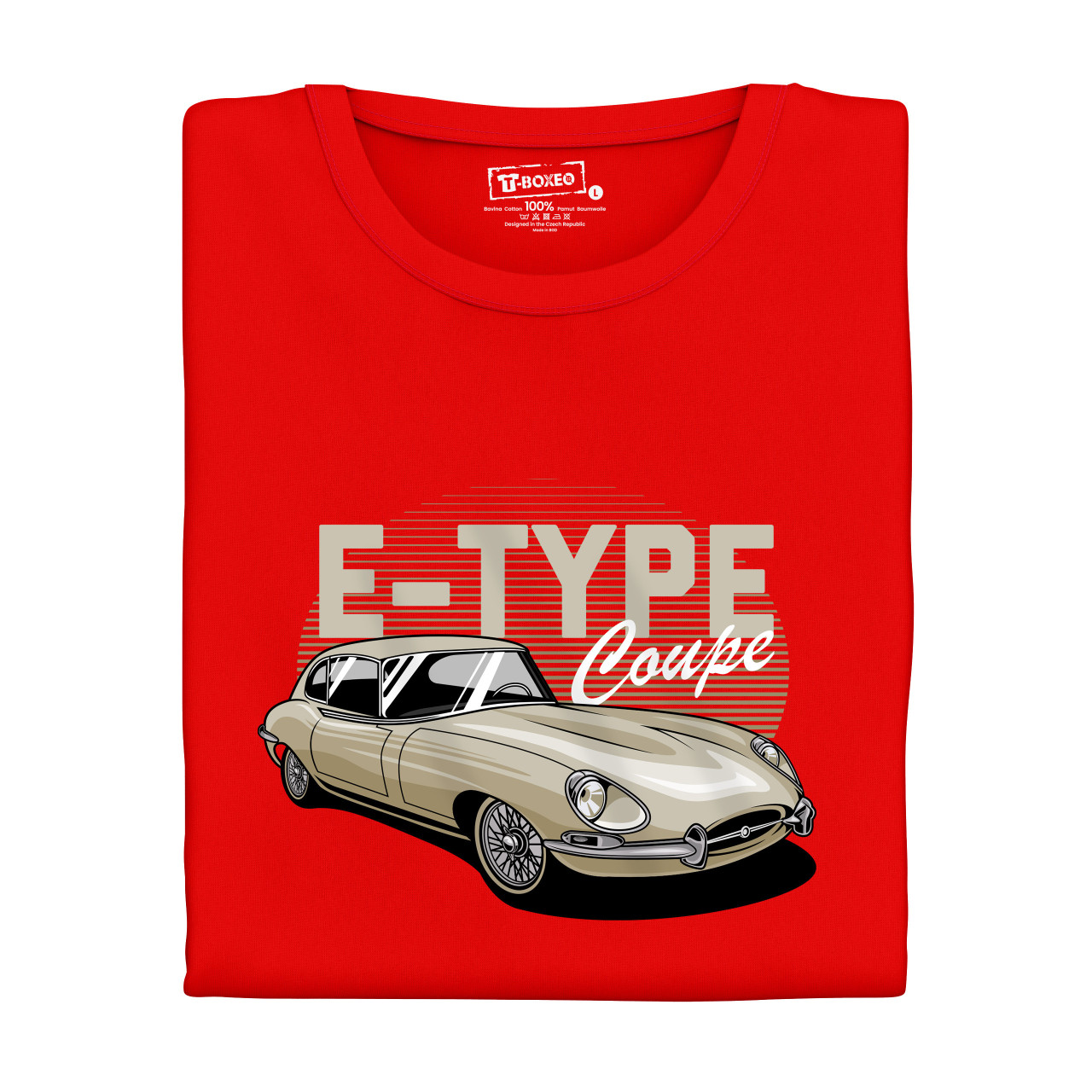 Pánské tričko s potiskem “E-type Coupe"