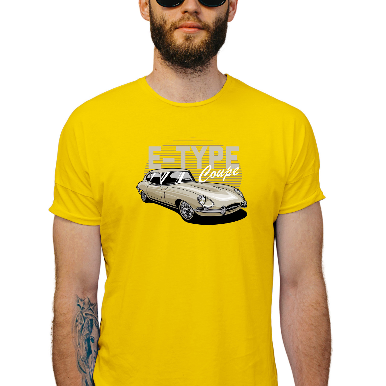 Pánské tričko s potiskem “E-type Coupe"