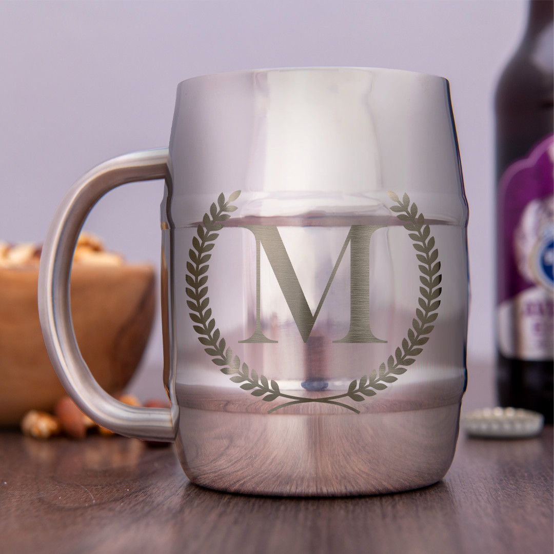 Nerezový "půllitr" s gravírováním 400 ml - lesklý
