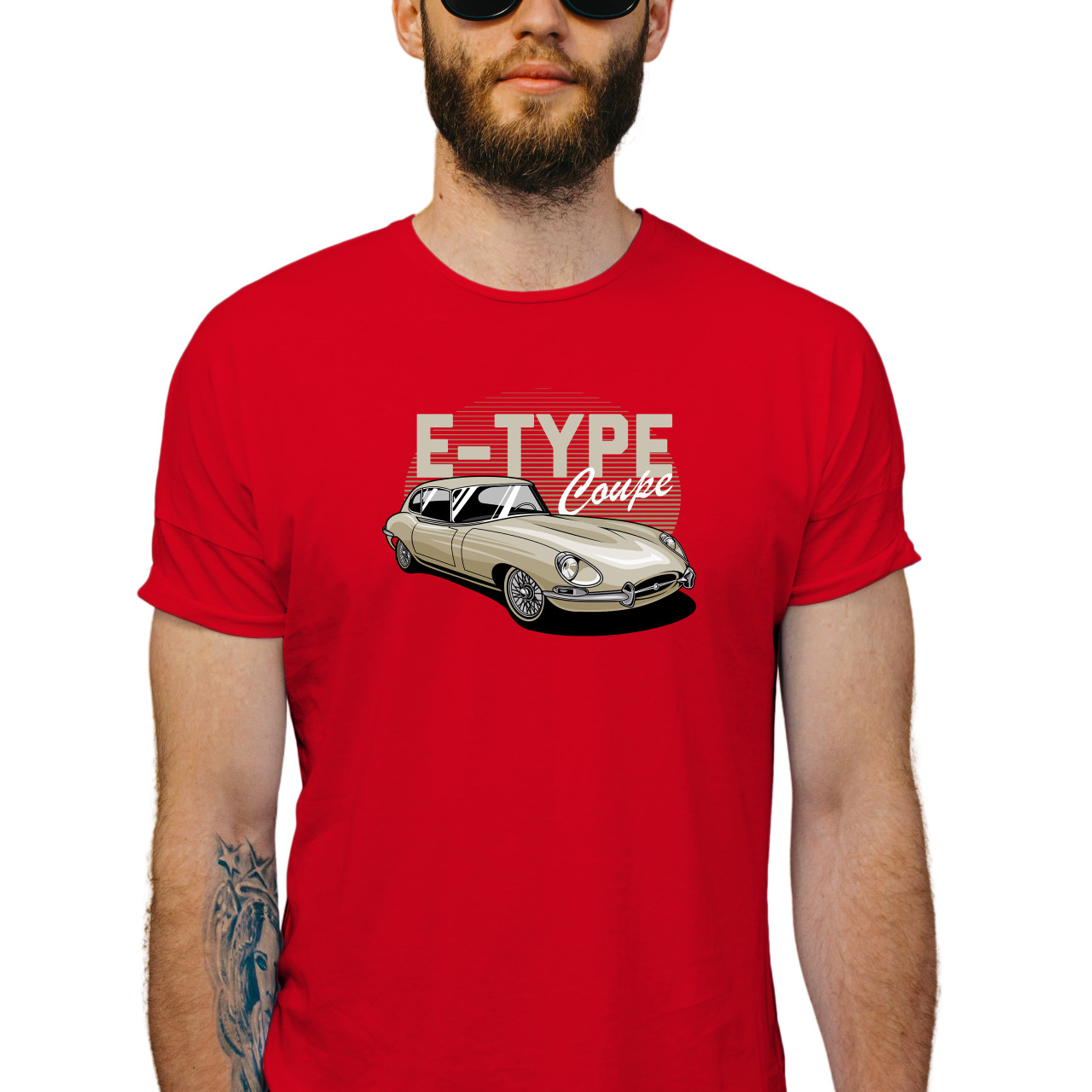 Pánské tričko s potiskem “E-type Coupe"