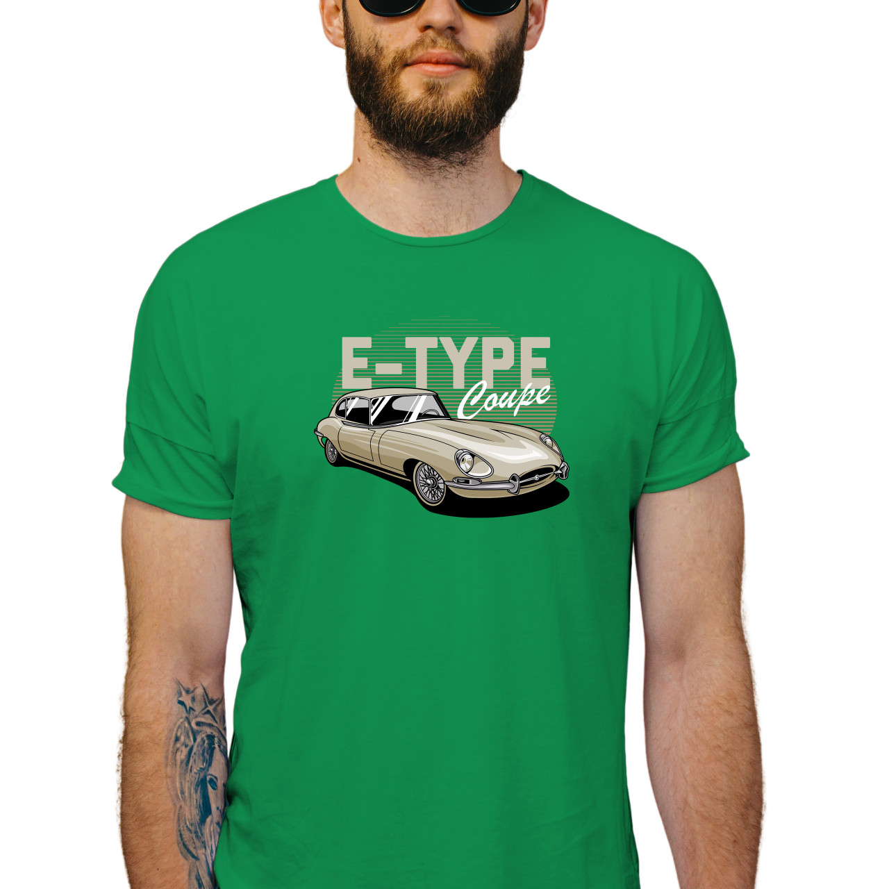 Pánské tričko s potiskem “E-type Coupe"
