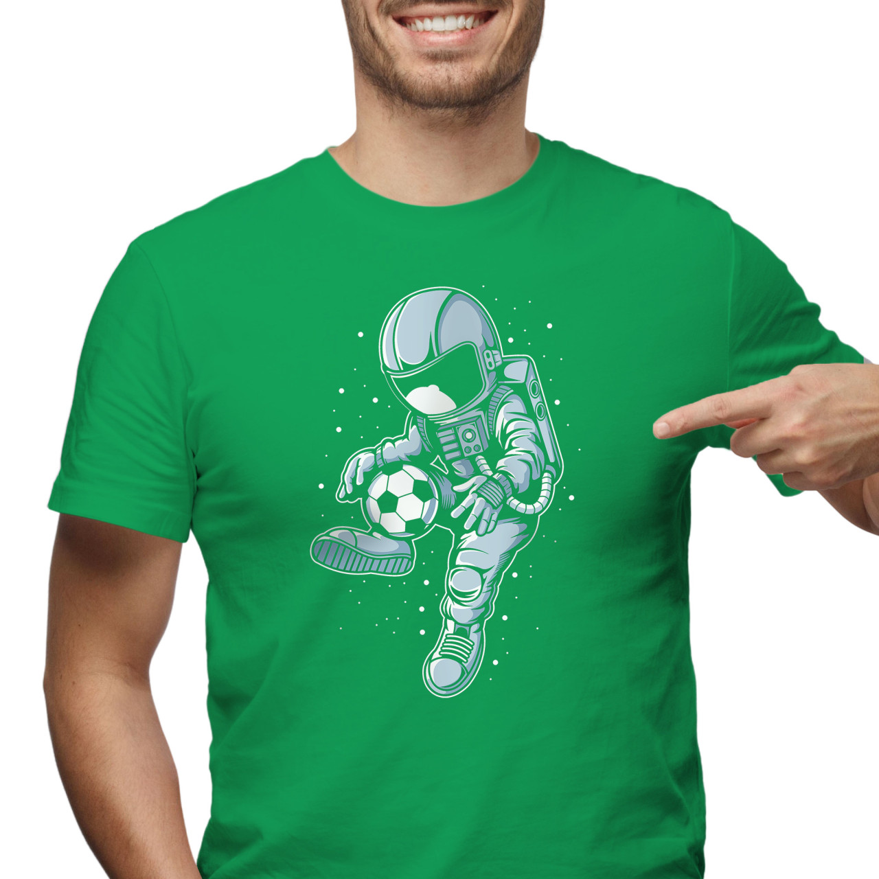 Pánské tričko s potiskem “Astronaut fotbalista”