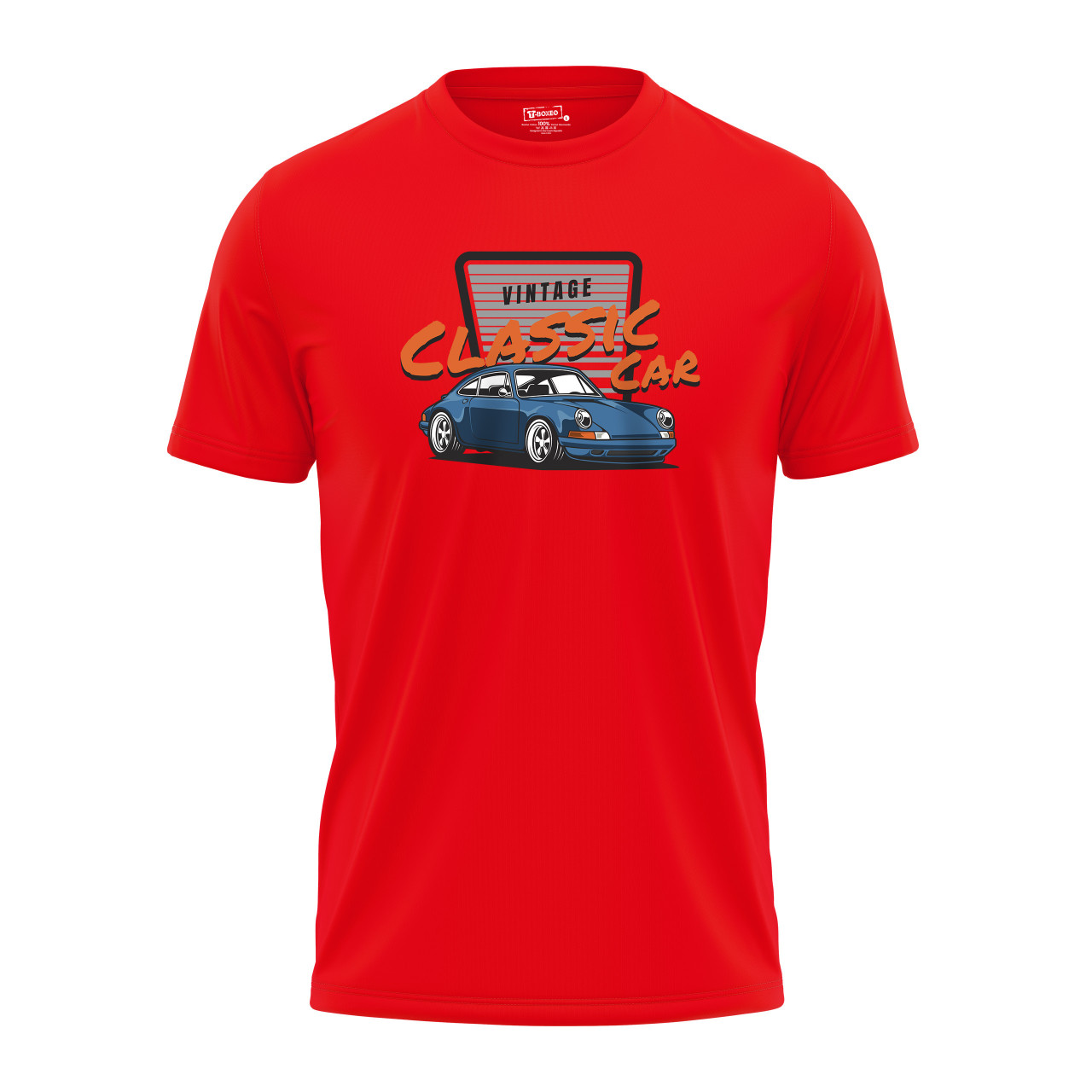 Pánské tričko s potiskem “Vintage Classic Car, modré Porsche"