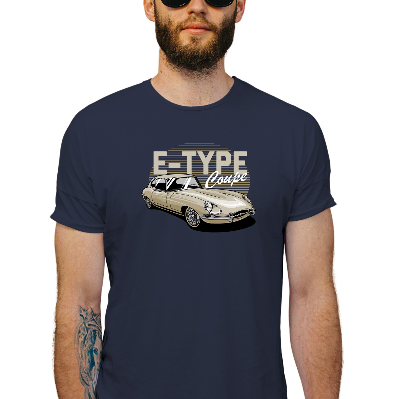 Pánské tričko s potiskem “E-type Coupe"