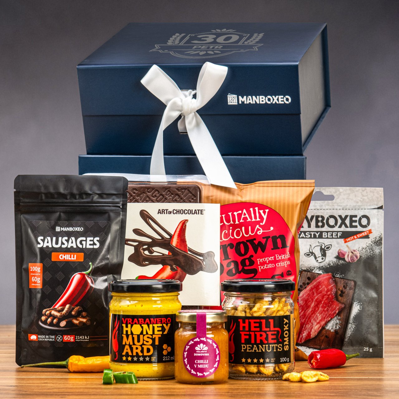 Giftboxeo dárkový box (royal blue) - Plné chilli
