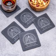 Břidlicové podtácky 4ks na gravírování