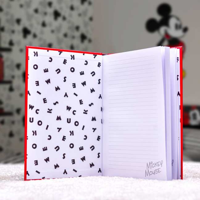 Zápisník s pevnými deskami s Mickey Mousem
