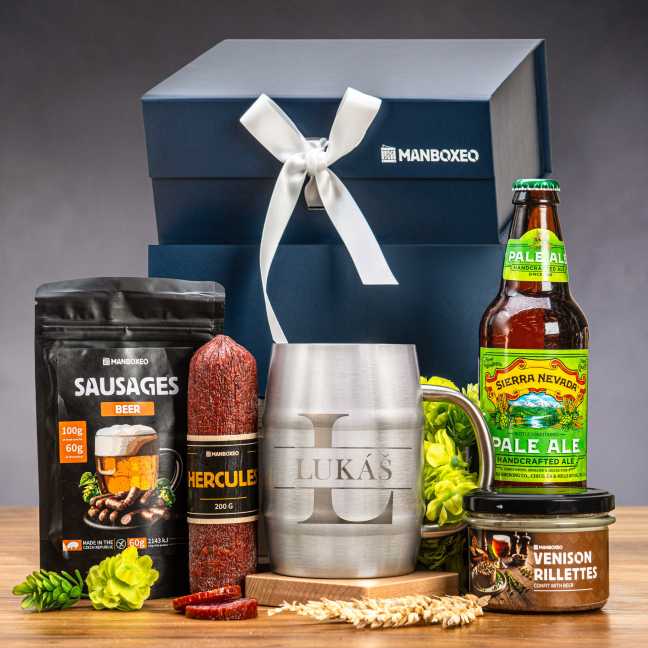 Giftboxeo pro muže - pro pivaře + půllitr s gravírováním