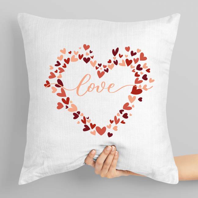 Polštář s potiskem Love in heart