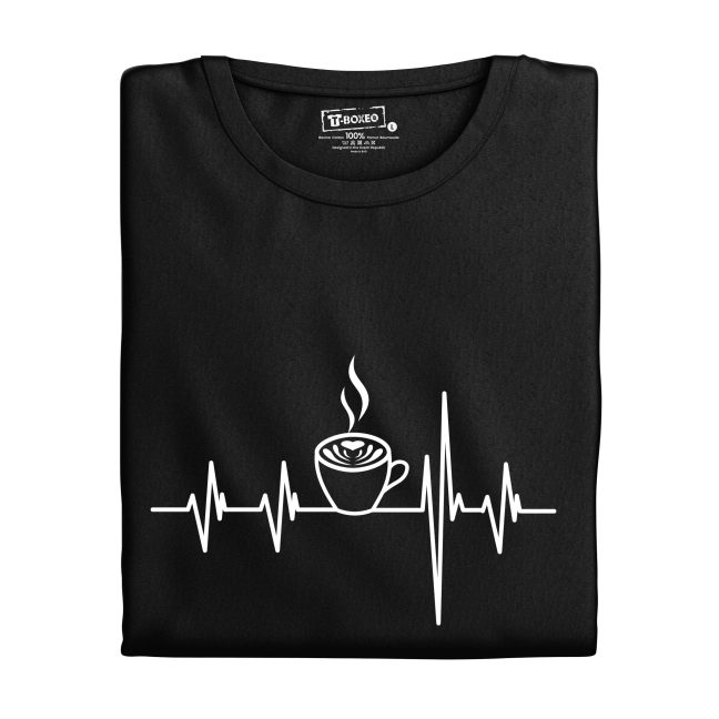 Tričko s potiskem "Srdeční tep Kafe"