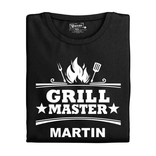 Pánské tričko s potiskem Grill master se jménem