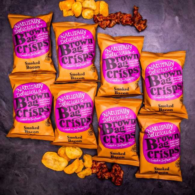 Brambůrky Brown Bag Crisps - uzená slanina 40 g