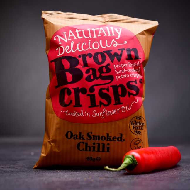 Brambůrky Brown Bag Crisps - uzené chilli 40 g