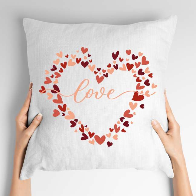 Polštář s potiskem Love in heart