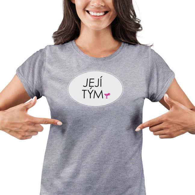 Dámské tričko s potiskem “Její tým”