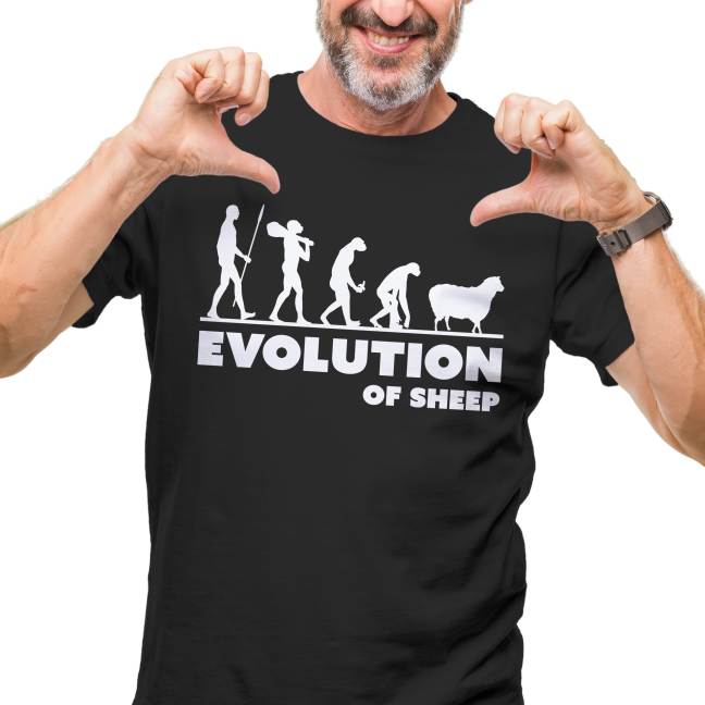 Tričko s potiskem "Evolution of Sheep"