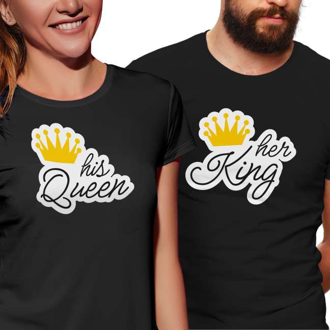 Dámské tričko s potiskem “His Queen”