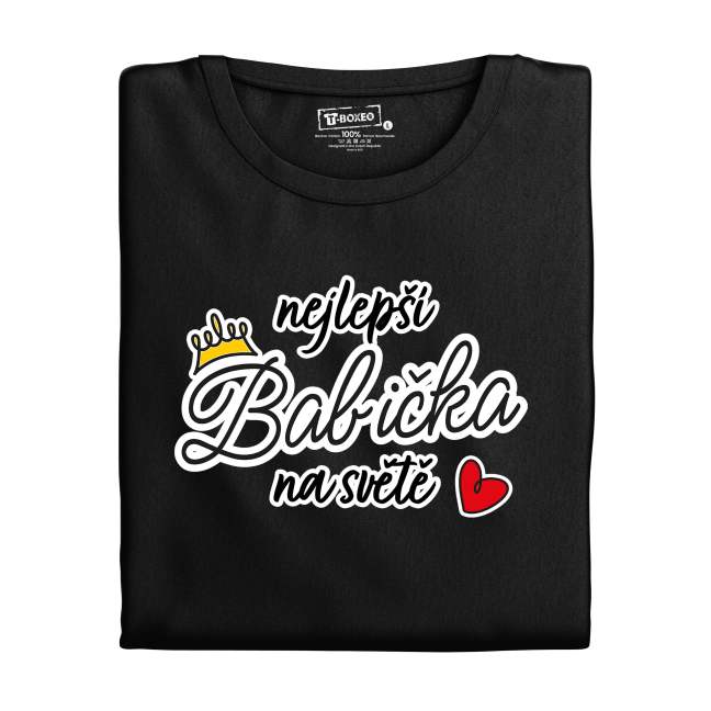 Dámské tričko s potiskem “Nejlepší babička na světě”