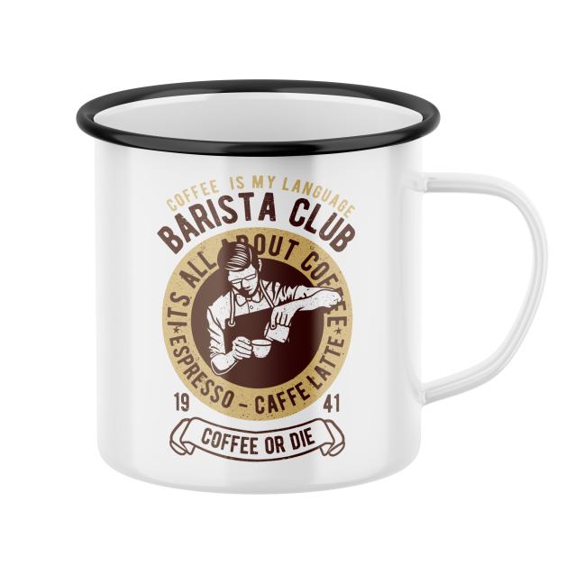 Hrnek s potiskem Barista club