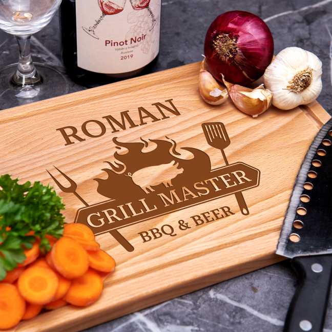 Kuchyňské prkénko dřevěné - obdelník Grill master