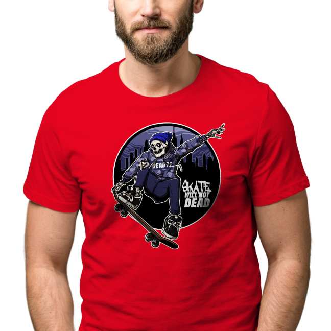 Pánské tričko s potiskem “Skate Will Not Dead"