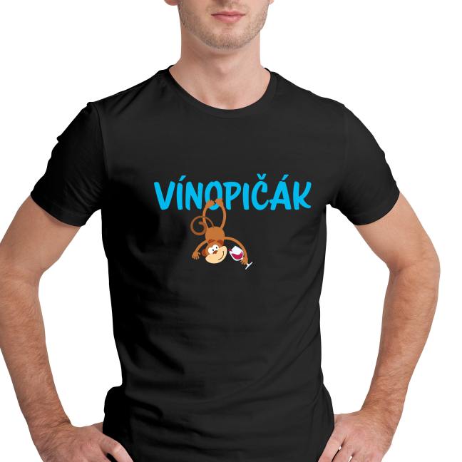 Pánské tričko s potiskem “Vínopičák - červené víno”