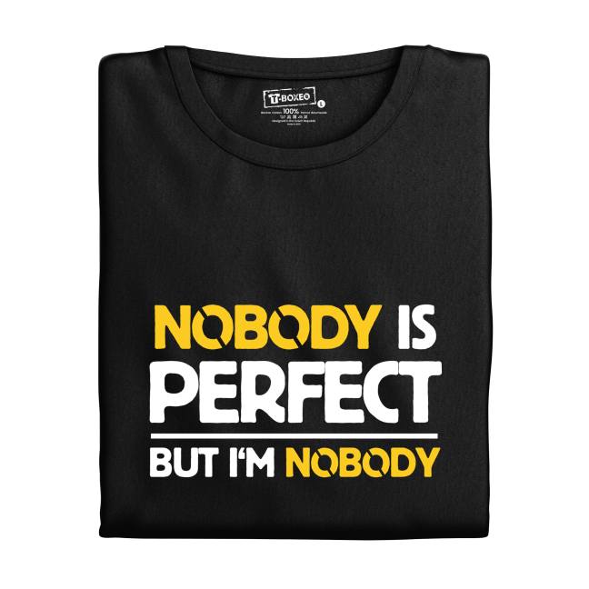 Tričko s potiskem “Nobody is perfect”