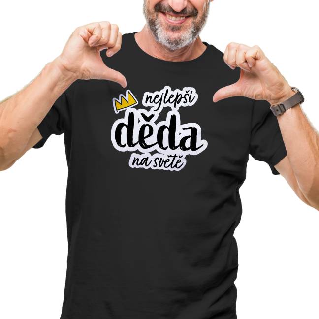 Pánské tričko s potiskem “Nejlepší děda na světě”