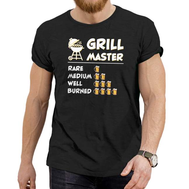 Pánské tričko s potiskem Grill master + beer