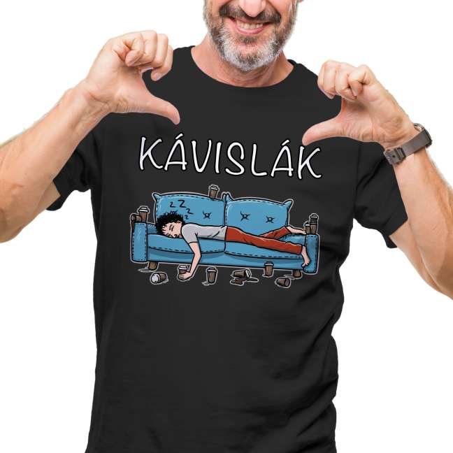 Pánské tričko s potiskem “Kávislák”
