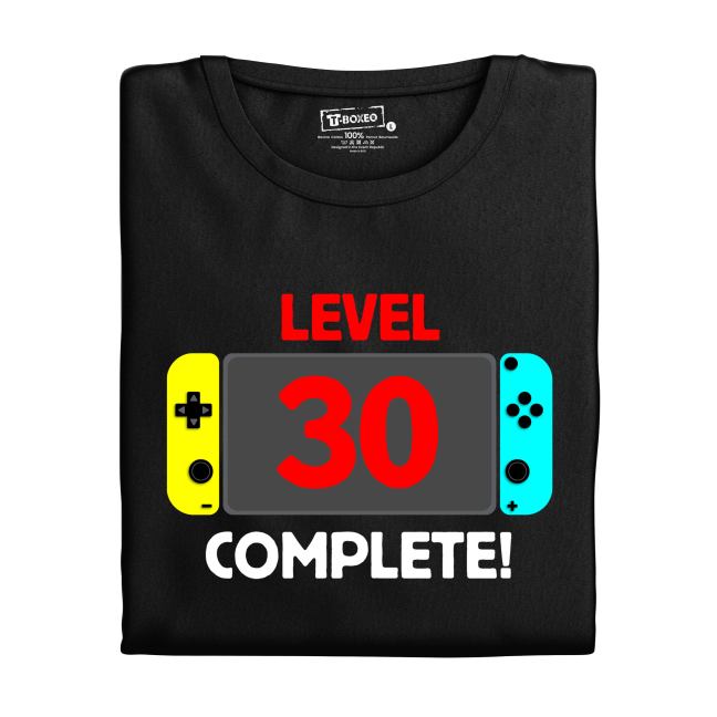 Tričko s potiskem “Level complete” s věkem