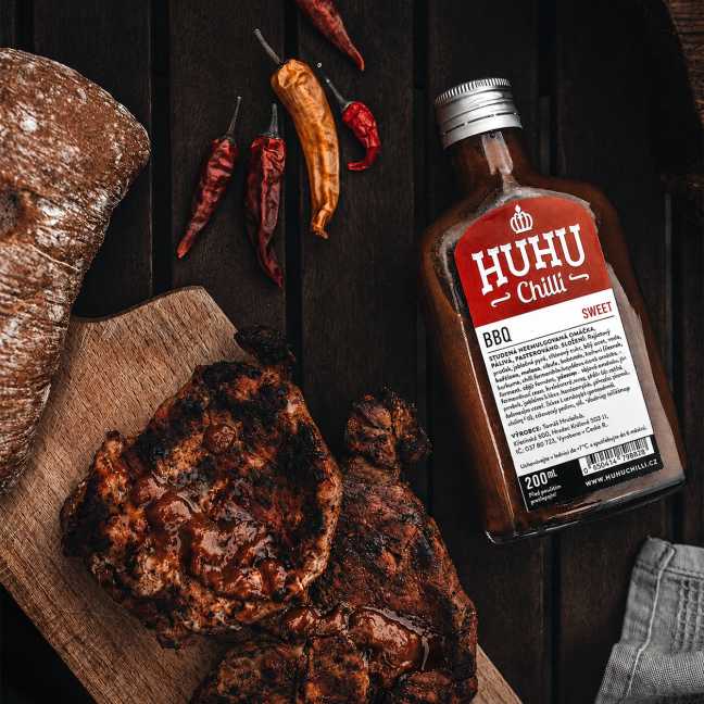 Huhu Chilli BBQ omáčka - sweet 200 ml