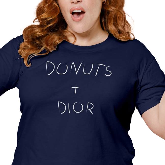 Dámské tričko s potiskem “Donuts + Dior”