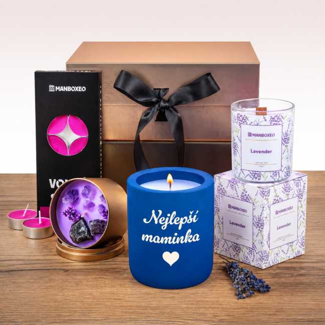 Giftboxeo pro maminku plné svíček - levandule