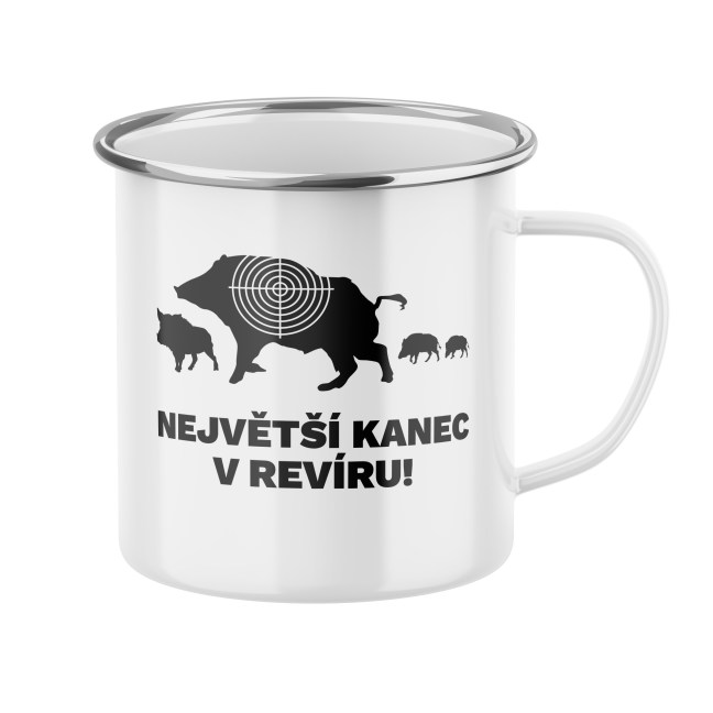 Plecháček s potiskem Největší kanec v revíru