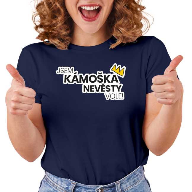 Dámské tričko s potiskem “Jsem kámoška nevěsty, vole!”