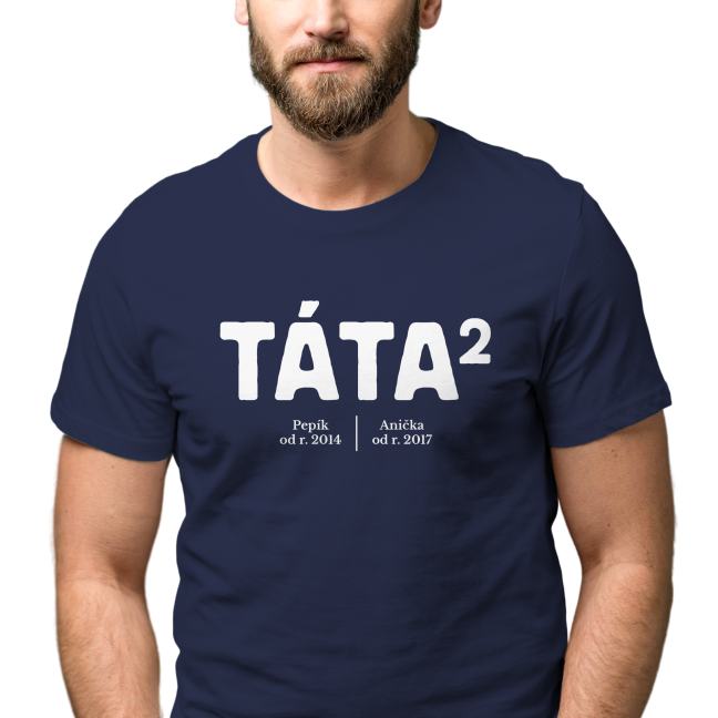 Pánské tričko s potiskem Táta na 2