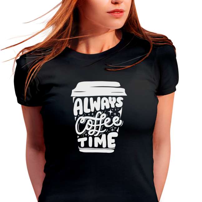 Tričko s potiskem “Always Coffee Time”