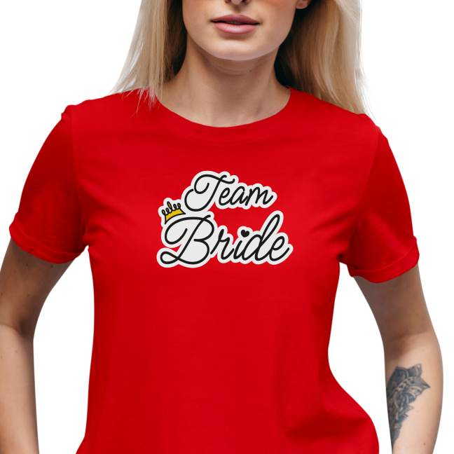Dámské tričko s potiskem “Team Bride”