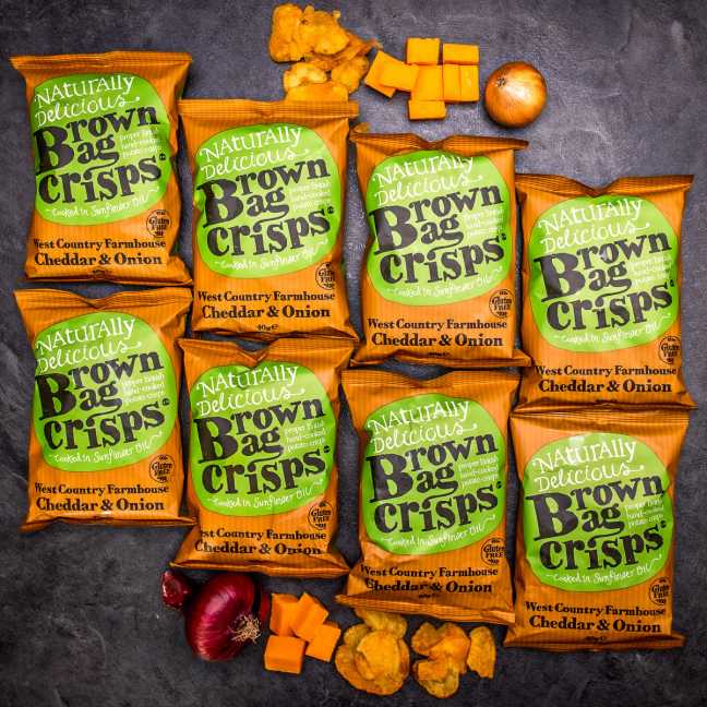 Brambůrky Brown Bag Crisps - cheddar a cibule 40 g