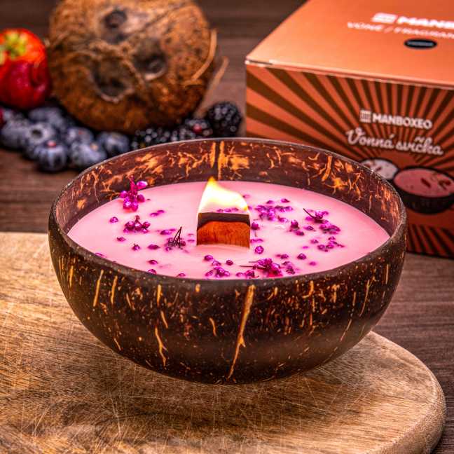 Svíčka v kokosu - Lesní ovoce 300 g