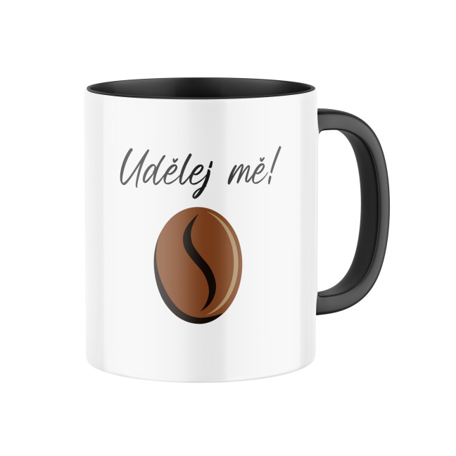 Keramický hrnek s potiskem Udělej mě! (kafe) 