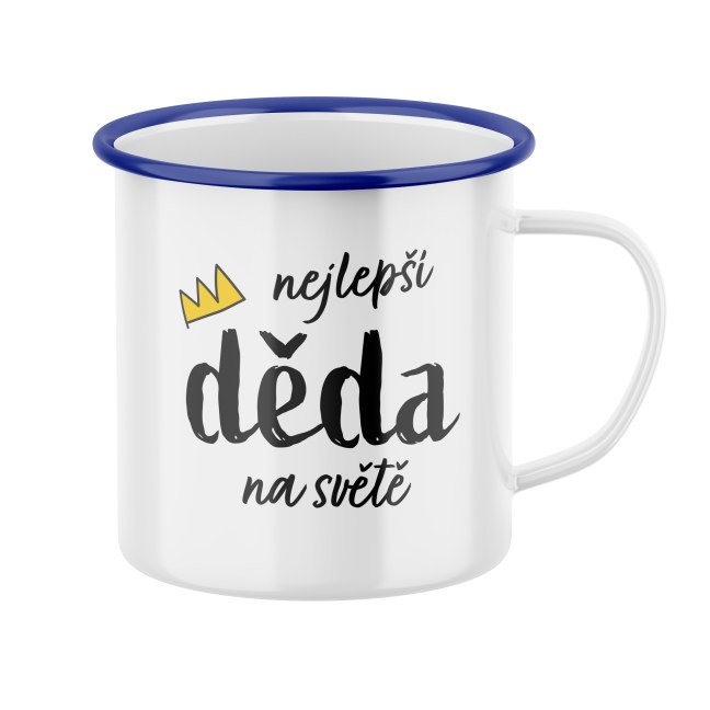 Hrnek s potiskem Nejlepší děda na světě, s korunkou