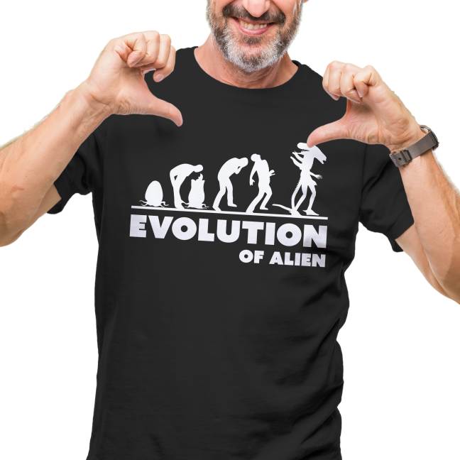 Tričko s potiskem "Evolution of Alien"