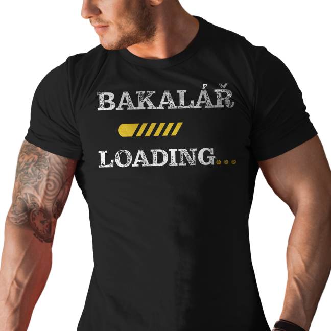 Tričko s potiskem “Bakalář loading”