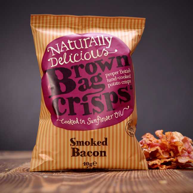 Brambůrky Brown Bag Crisps - uzená slanina 40 g