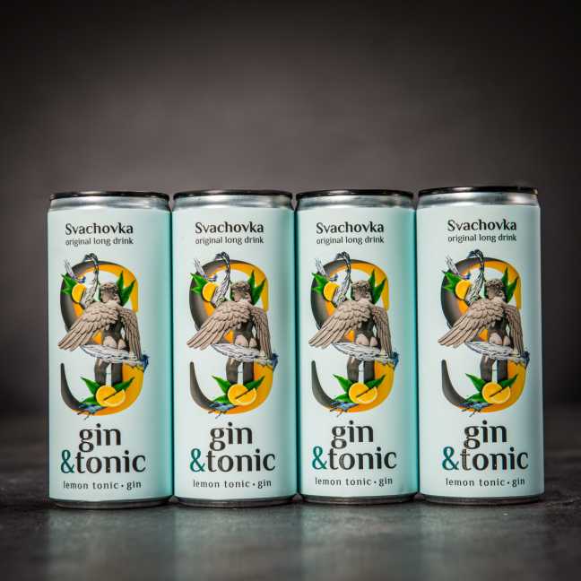 Míchaný nápoj Svachovka Gin Tonic 250 ml 4ks